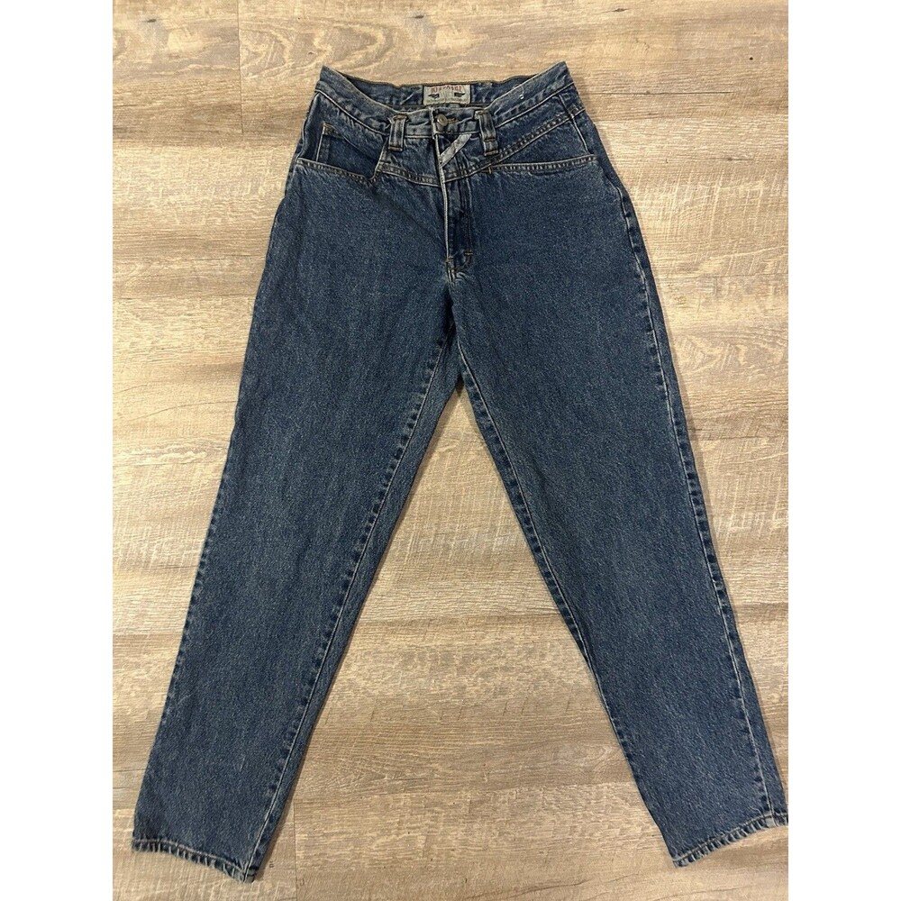 Vintage Jordache Basics Jeans 32x34 High Waisted Western Tapered Mom Denim Vtg